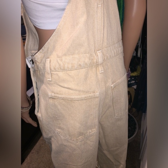 Vintage Palmetto Tan Jean distressed overalls women’s medium - Picture 8 of 11